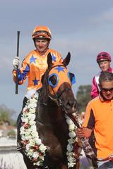 Avantage (Fastnet Rock) claims the Group One Bonecrusher New Zealand Stakes. 